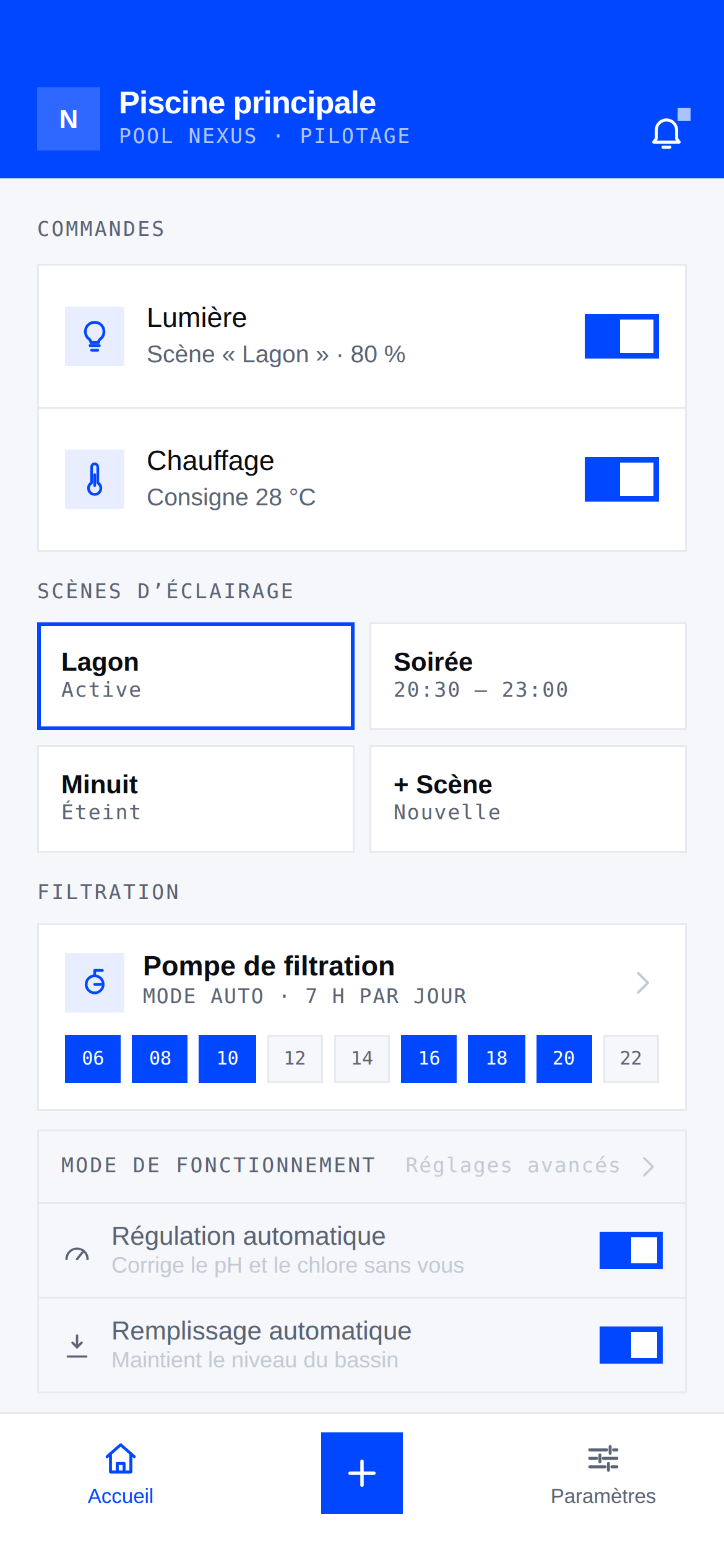 Le pilotage de l'éclairage et du chauffage
